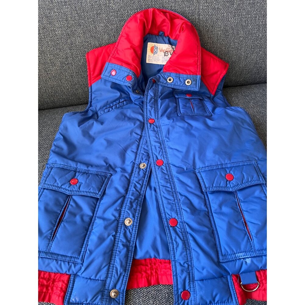 Vtg 70s Van Cort Puffer Vest Colorblock Retro Ski Streetwear Gorpcore Retro Sm